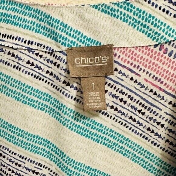 Chico’s Rainbow Dots Easy Kimono Jacket Size Medium - Picture 9 of 13